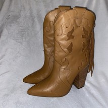 Dingo Western Ladies Night Pointed Toe Mid Calf Fringe High Heel Boots - $85.00