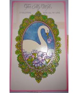 Buzza For My Wife A Valentin With All My Love Swan Embossed Valentine Ca... - $6.77 CAD