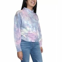 NWT Juniors Size XS Crave Fame Tie-Dyed Mock Neck Sweatshirt Top - £17.67 GBP