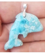 great larimar handcarved DOLPHIN 925 sterling silver Gemstone pendant (w... - €25,96 EUR great larimar handcarved DOLPHIN 925 sterling silver Gemstone pendant (w... - €25,96 EUR