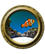 Bright Clown Fish - Porthole Wall Decal - $14.00