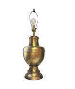 Brass Coated Ginger Jar Style Lamp. Urn Lamp. Large MCM Asian Accent Tab... - $60.00