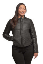 Whet Blu Melysa Women&#39;s Lambskin Leather Fashion Jacket - £276.56 GBP+