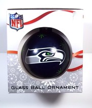 Seattle SEAHAWKS 3&quot; round Christmas team ball ornament - £9.80 GBP