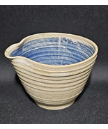 Old Mile Pottery Studio Art Pottery Spouted Mixing Bowl Drip Glazed Signed - $41.13 CAD