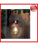 Brushed Copper Solar Lantern - Elegant Outdoor Hanging Light for Garden ... - $734.95 MXN