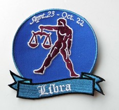 LIBRA AIR ASTROLOGY ZODIAC STAR SIGN EMBROIDERED PATCH 3.25 INCHES - £4.20 GBP