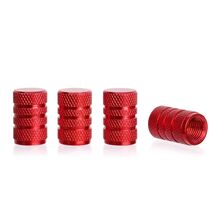 Red Tire Valve Stem Caps 4 Pack – Anodized Metal Tire Caps, Corrosion Re... - $7.99