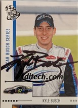 2004 Press Pass Nascar Busch Series Kyle Busch Autographed Rookie Card - £47.74 GBP
