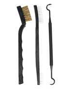 GUN CLEANING Tool SET Brass wire &amp; Nylon Bristle Brush + Pick Cleaner AL... - €19,07 EUR