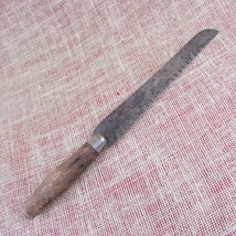 Vintage wood handle frozen food serrated knife/saw 8 1/2&quot; blade - £9.39 GBP