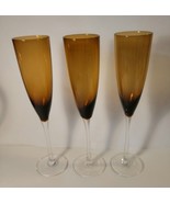 3 Fluted Champagne Glasses 10.5&quot; Tall - £21.47 GBP