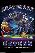 sw Baltimore Ravens 12x8in Metal Sign NFL Football Wall Decor - $34.67 CAD