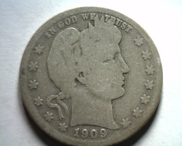 1909-D Barber Quarter Dollar Good G Nice Original Coin Bobs Coins Fast Shipment - £9.43 GBP