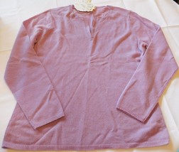 Peck &amp; Peck Cashmere Women&#39;s Ladies Size XL Long Sleeve Sweater Lilac NWT - £32.38 GBP