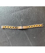 2-Tone ID Bracelet Two Toned Stainless Steel Monogrammed &quot;FEASTER&quot; - $18.99