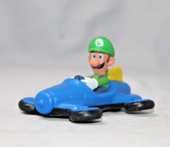 Nintendo Luigi Mario Kart McDonald&#39;s Race Car Toy Blue Happy Meal 2014 - £5.40 GBP