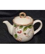 Vintage OTAGIRI Enameled 2 Quart Teapot Asian Hummingbird Pattern - NO C... - £22.00 GBP