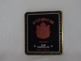 Vintage Cigar Tin Punch Slim Panatellas Square Rectangle Empty - £7.77 GBP