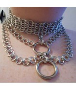 Chainmail Choker Collar/Necklace With Ribbon Aluminum Choker Chainmail J... - £31.53 GBP