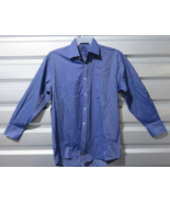 English Laundry 16 32/33 Blue Diamond Pattern Dress Shirt (C1A1) - £8.85 GBP