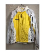 Columbia Yellow/Gray Womens Full Zip Hooded Nylon Windbreaker Jacket Siz... - $27.96 CAD