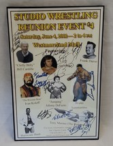 Studio Wrestling Reunion Signed Poster Bruno Sammartino Bill Cardille L ... - $296.99