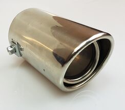 BIG Exhaust Tail Pipe Chrome TRIM Muffler Cover Extension 62mm x 125mm U... - $14.51 CAD