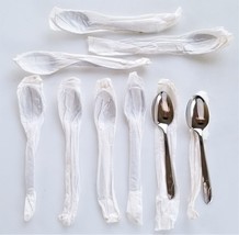 THOR STAINLESS FLATWARE STARLET &quot;ATOMIC&quot; STARBURST 9pc TEA SPOONS mid ce... - £17.17 GBP