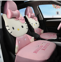 Hello Kitty Cartoon Car Seat Covers Set Universal Car Interior 4 Seasons... - $169.99