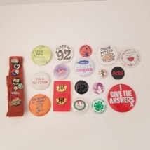 Vintage Pinback Lot of 25, Political, Novelty, Funny, LOOK - $21.73