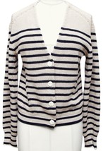 RAG &amp; BONE Cardigan Sweater Knit Long Sleeve Striped V-Neck Black Tan Sz XS - £189.41 GBP