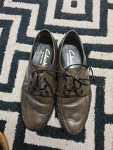Clarks Dark Green Shoes For Men Size 8uk(extra wide) - $36.00