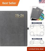 8.5&quot; x 11&quot; Leather Planner 2025-2026 - Eye-Friendly Thick Pages &amp; Bookmarks - $25.49
