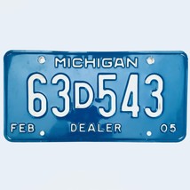 2005 United States Michigan Base Dealer License Plate 63D543 - $16.82
