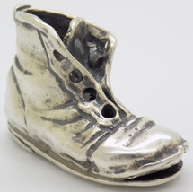 Vintage Italienische Handgefertigt Original Silber .800 Stiefel Selten Figur - $85.94