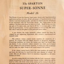1931 Sparton Radio Super-Sonne Model 26 Info Advertisement Catalog Page ... - $371.81 MXN