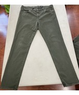 Adriano Goldschmied The Prima Pants Womens sz 32 Cigarette Leg Green Str... - $17.81