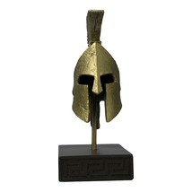 Alabaster Sculpture Spartan Hero King Helmet Leonidas with Bronze Effect... - $48.97