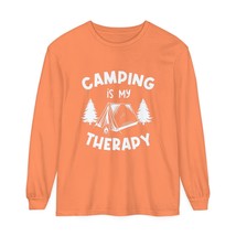 100% Cotton Garment-Dyed Long Sleeve T-Shirt, Comfy Casual Camping Tee, Personal - £26.06 GBP+