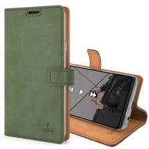 Vintage Wallet For Samsung Galaxy S9 || Real Leather Wallet Phone Case || Genuin - £54.28 GBP
