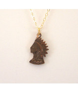 Indian Head Cent No Rim, Cut Out Coin Jewelry, Necklace - £18.05 GBP