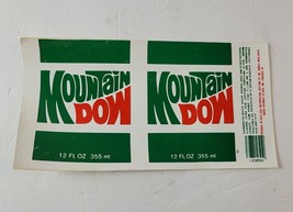 Vintage Mountain Dow Beer Koozie Prank Gag Can Cover Label Unused Mountain Dew - £19.77 GBP