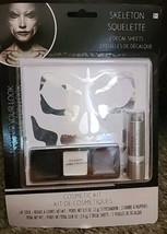 Skeleton Cosmetic Halloween Costume Makeup Kit Lipstick Decal Sheets Eye... - $12.46