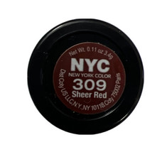 NYC New York Color Ultra Moist Lipwear Lipstick 309 SHEER RED SealedDISC... - $19.79