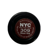 NYC New York Color Ultra Moist Lipwear Lipstick 309 SHEER RED SealedDISC... - £15.52 GBP