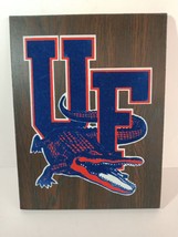 VTG University of Florida Gators Flocked Felt Wood Wall Plaque, Wall Decor Gator - £57.63 GBP