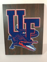 VTG University of Florida Gators Flocked Felt Wood Wall Plaque, Wall Decor Gator - £57.25 GBP