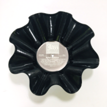 Repurposed Vinyl Record Bowl Bunny Berigan Label Chip Holder Custom Ruffled Tray - $28.45