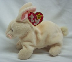 Ty 1999 Beanie Baby Nibbler The Bunny Rabbit 6&quot; Plush Stuffed Animal Toy Easter - £11.68 GBP